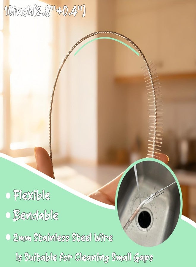 CIDYAUST Straw Brush Cleaner Set,Straw Cleaner Brush Long 10 Inch,Straw Cleaner with 2mm and 3mm Thick Stainless Steel Wires, Heavy-Duty Straw Cleaning Brush for Baby Bottles(6-Pack). - Image 5